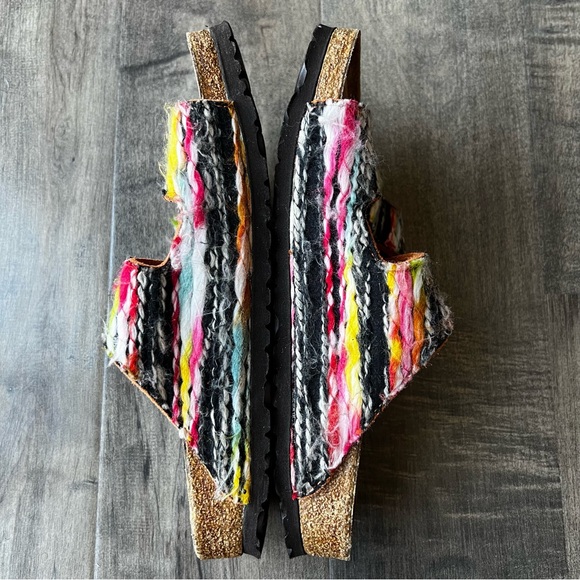 Birkenstock Womens Arizona Yarn Orange Suede Sandals Size 8 39 - Picture 3 of 8